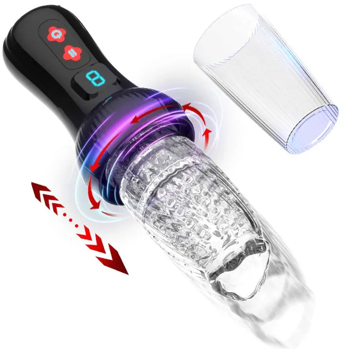 Male Sex Toys Lurevibe Lurevibe Gawk Gawk 6000 40 Version Torch 9 9 Thrusting Rotating Penis Stroker Male Rose Toy