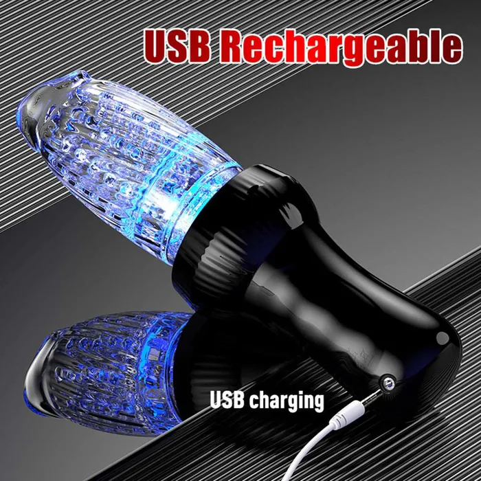 Male Sex Toys Lurevibe Lurevibe Gawk Gawk 6000 40 Version Torch 9 9 Thrusting Rotating Penis Stroker Male Rose Toy