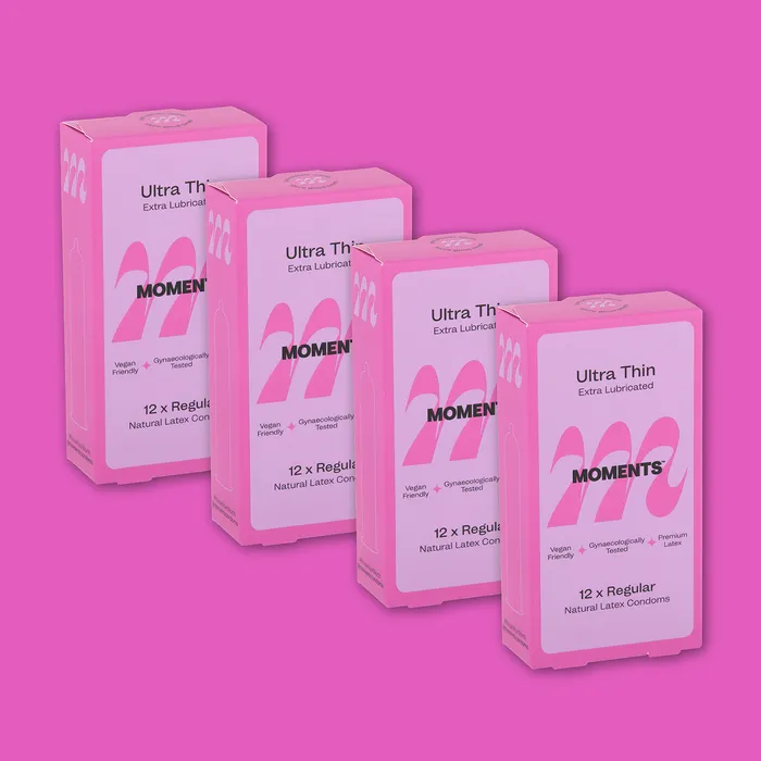 Moments Ultra Thin Regular 4 Packs Moments Condoms Female Sex Toys