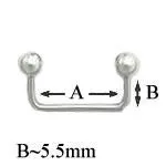 10g 90 Stainless Steel Surface Barbell Painful Pleasures Dildos