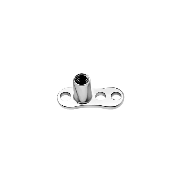 14g Steel Dermal Anchor with 2mm or 25mm Rise and 3Hole Base Price Per 1 Painful Pleasures Male Sex Toys