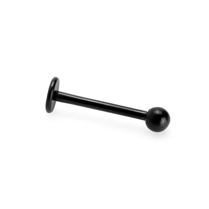 16g Externally Threaded PVD Black Titanium Labret Post w Ball Price Per 1 Painful Pleasures Anal 16g Externally Threaded PVD Black Titanium Labret Post w Ball Price Per 1 Painful Pleasures Anal