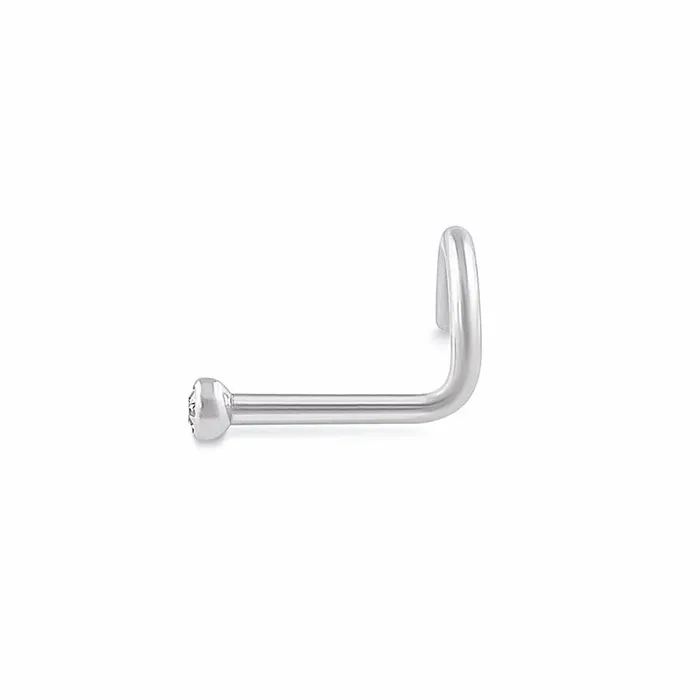 18g Bezel Set Jeweled Martini Glass Nose Screw Price Per 1 Painful Pleasures Anal