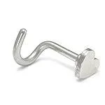 18G STEEL HEART NOSTRIL SCREW NOSE RINGS Painful Pleasures Anal