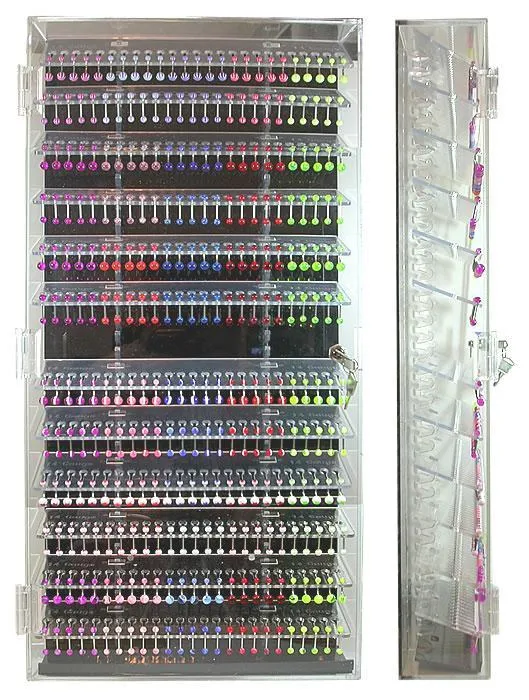 24 Wall Mounted Body Jewelry Display Display with 21 Acrylic Racks Painful Pleasures Female Sex Toys 24 Wall Mounted Body Jewelry Display Display with 21 Acrylic Racks Painful Pleasures Female Sex Toys