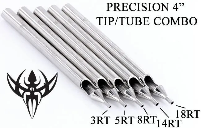 4 Precision Round Tattoo Tip Tip Tube Set Up Precision Anal