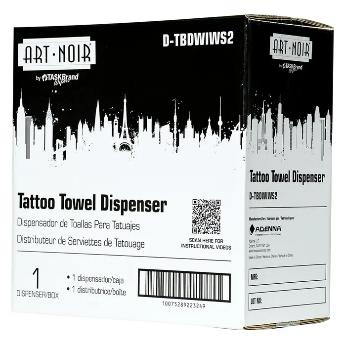 Adenna Vibrators Art Noir Tattoo Towel Wall Dispenser