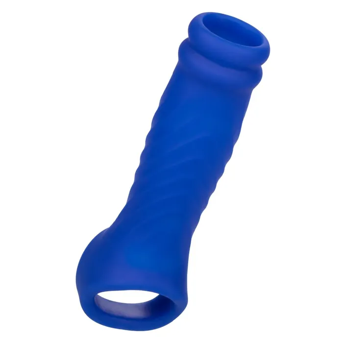 Admiral Blue Silicone Wave Penis Extension with Ball Strap CalExotics Male Sex Toys