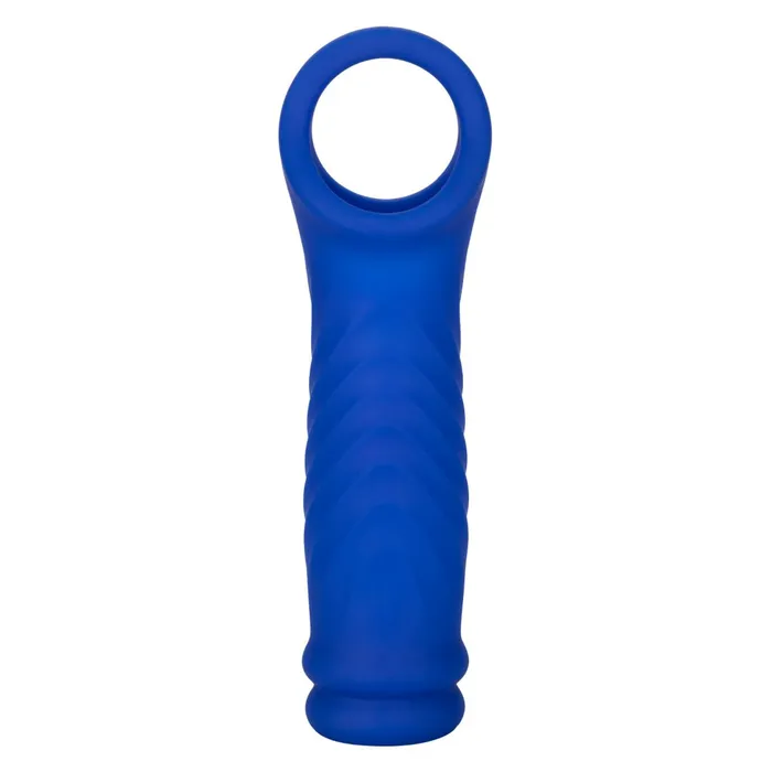 Admiral Blue Silicone Wave Penis Extension with Ball Strap CalExotics Male Sex Toys