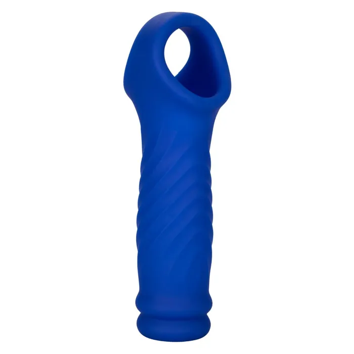 Admiral Blue Silicone Wave Penis Extension with Ball Strap CalExotics Male Sex Toys