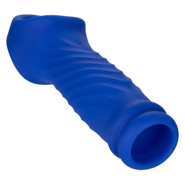 Admiral Blue Silicone Wave Penis Extension with Ball Strap CalExotics Male Sex Toys