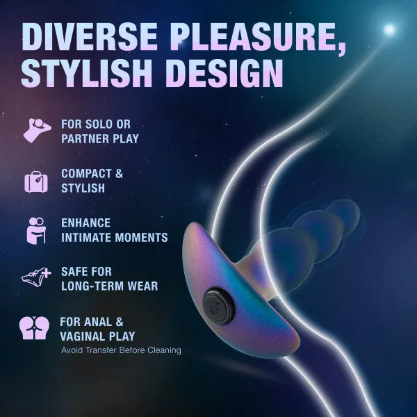 Anal Blush Expedition Beaded Vibrating Silicone Butt Plug