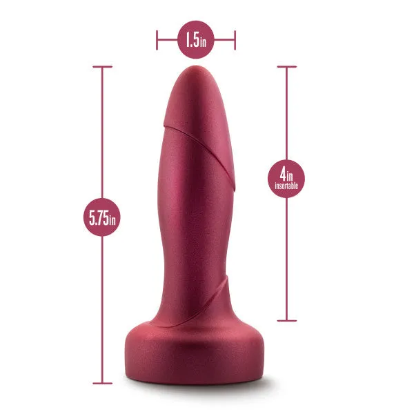 Anal Blush Matrix Rimming Vibrating Gyrating Butt Plug with Remote Red