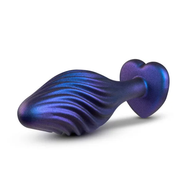 Anal Blush Matrix Swirl Bling Butt Plug with Sparkly Heart Base