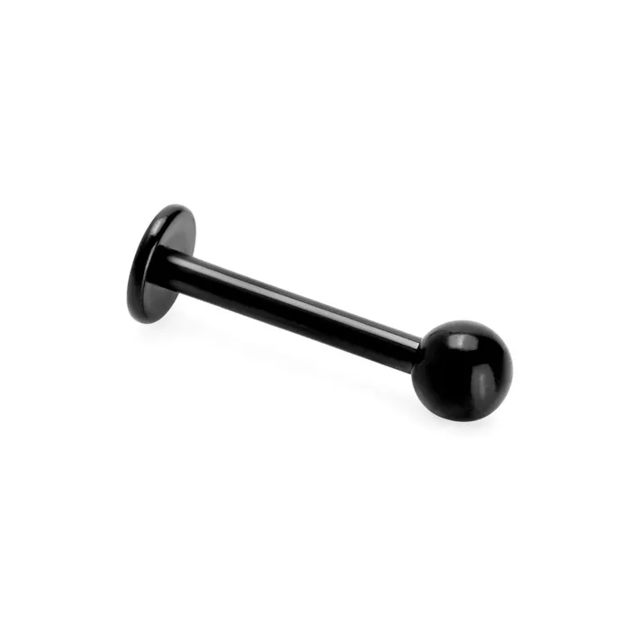 Anal Painful Pleasures 14g Externally Threaded PVD Black Titanium Labret Post w Ball Price Per 1 Anal Painful Pleasures 14g Externally Threaded PVD Black Titanium Labret Post w Ball Price Per 1