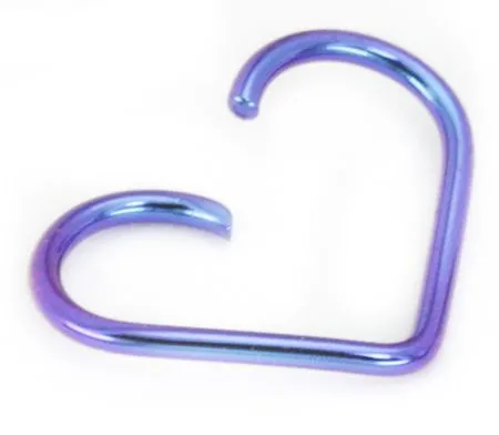 Anal Painful Pleasures 14g Niobium Unbreakable Heart 3 Sizes