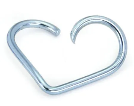 Anal Painful Pleasures 14g Niobium Unbreakable Heart 3 Sizes
