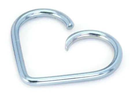Anal Painful Pleasures 14g Niobium Unbreakable Heart 3 Sizes