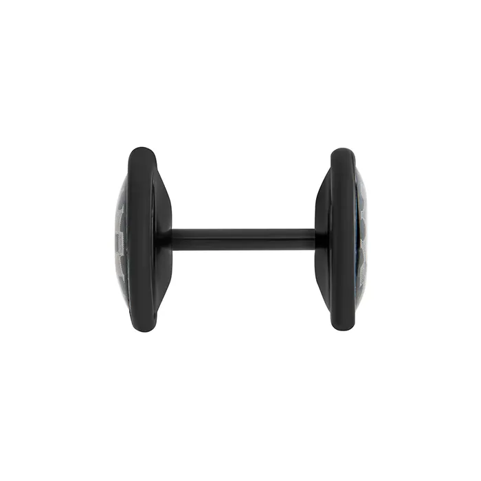 Anal Painful Pleasures CHECKERS on Black Fake Illusion Piercing Plug 16g thin post Price Per 1 Anal Painful Pleasures CHECKERS on Black Fake Illusion Piercing Plug 16g thin post Price Per 1
