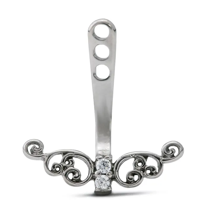 Anal Painful Pleasures Crystal Lacework Butterfly Ear Charm