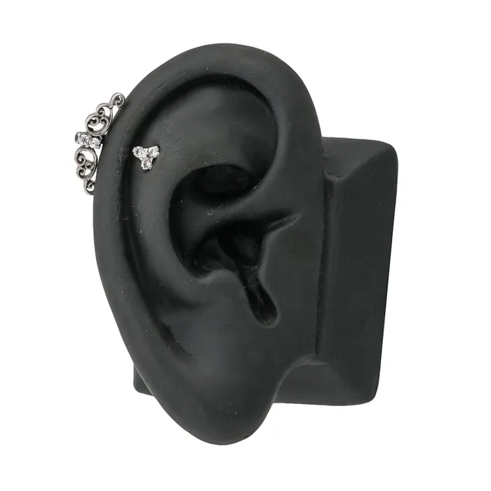 Anal Painful Pleasures Crystal Lacework Butterfly Ear Charm