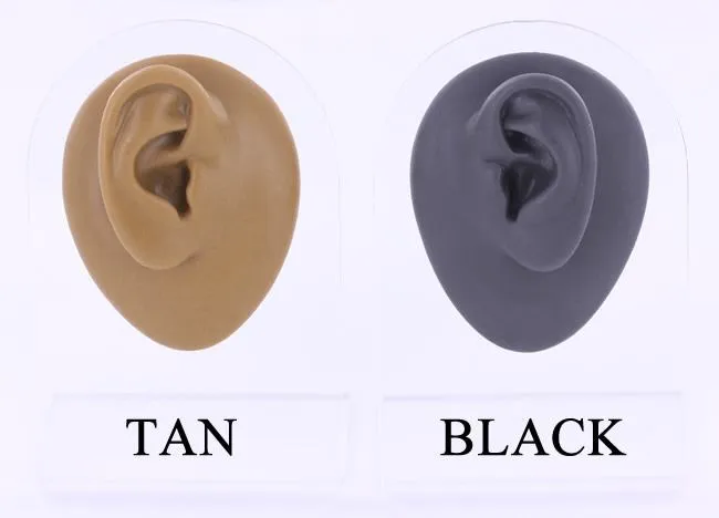 Anal Silicone Left Ear Plug Display Black Body Bit Version 1 Painful Pleasures