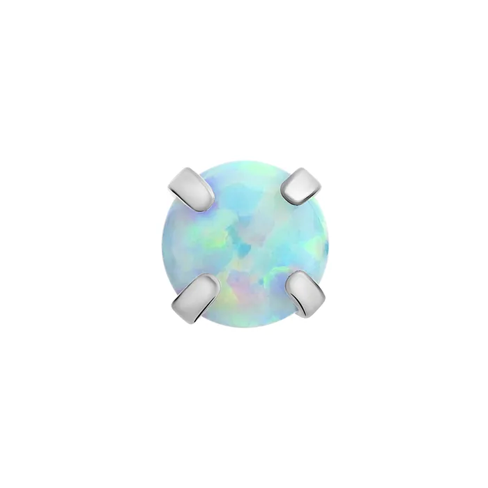 Anal Tilum 18g16g Internally Threaded Square ProngSet 35mm Round Opal Top Price Per 1 Tilum