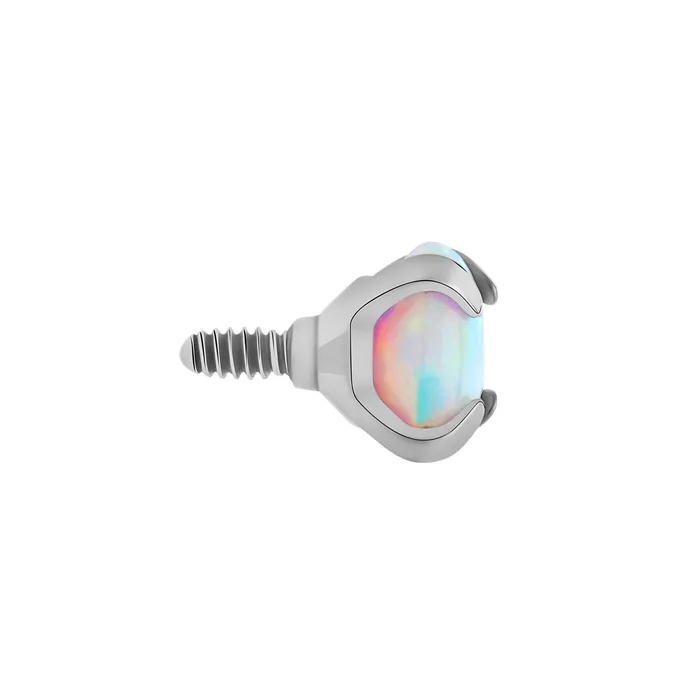 Anal Tilum 18g16g Internally Threaded Square ProngSet 35mm Round Opal Top Price Per 1 Tilum