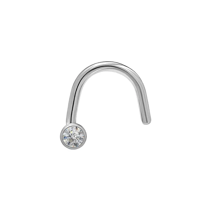 Anal Tilum Tilum 20g Titanium Nostril Screw w Martini BezelSet Jewel Price Per 1