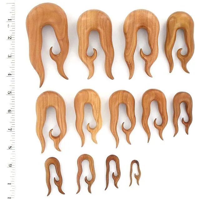 BLOOD WOOD Inner Spiral Earrings Organic Body Jewelry 4mm 30mm Price Per 1 Elementals Organics Female Sex Toys