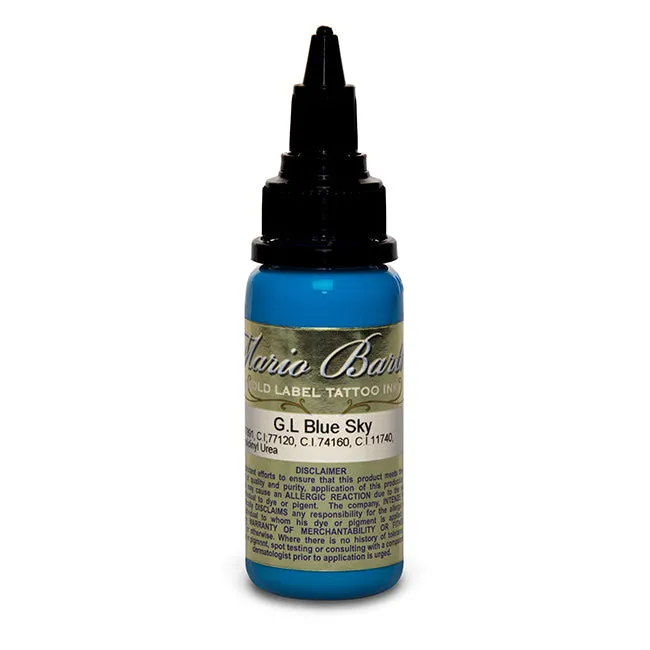 Blue Sky Mario Barth Gold Label Intenze Tattoo Ink 1oz Bottle Intenze Vibrators Blue Sky Mario Barth Gold Label Intenze Tattoo Ink 1oz Bottle Intenze Vibrators