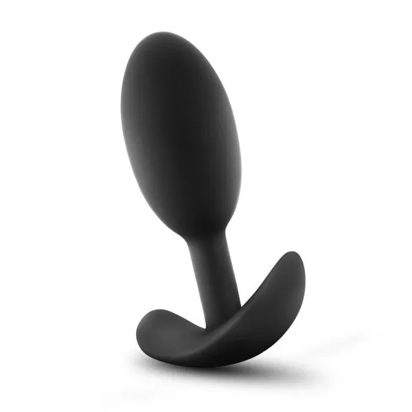 Blush Anal Luxe Medium Wearable Silicone Vibra Slim Plug Black