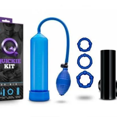 Blush Male Sex Toys Quickie Kit Go Big Penis Pump Stroker Rings