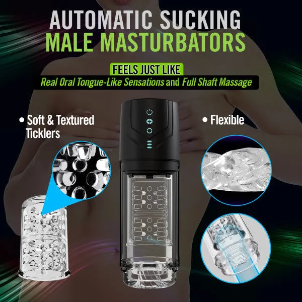 Blush Male Sex Toys Whirlwind Pro Rotating Sucking Automatic Stroker