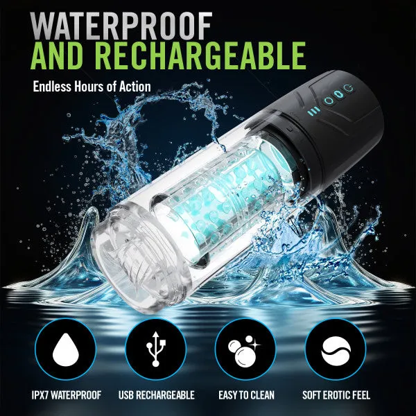 Blush Male Sex Toys Whirlwind Pro Rotating Sucking Automatic Stroker