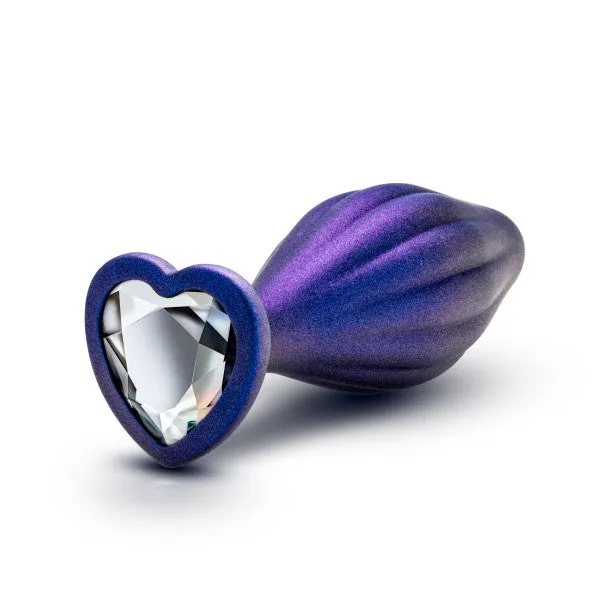 Blush Matrix Wavy Bling Plug with Sparkly Heart Base Anal