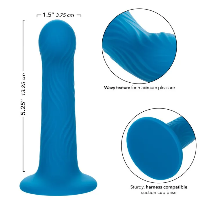CalExotics Female Sex Toys Wave Rider Ripple First Time GSpot and Prostate Silicone Dildo