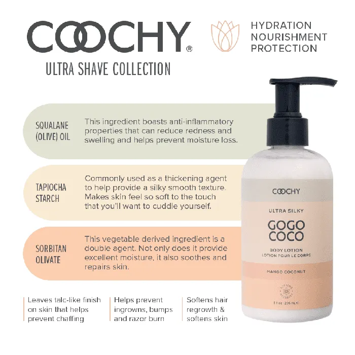 Classic Erotica Female Sex Toys COOCHY ULTRA Ultra Silky Body Lotion Mango Coconut 8 oz 136 mL