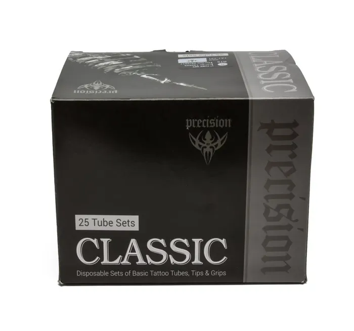 Classic Tube Grip Sets 34 Black Disposable Grip Box of 25 Precision Male Sex Toys
