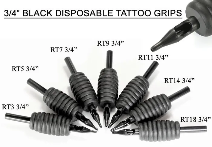 Classic Tube Grip Sets 34 Black Disposable Grip Box of 25 Precision Male Sex Toys