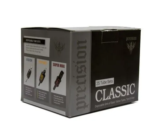 Classic Tube Grip Sets 34 Black Disposable Grip Box of 25 Precision Male Sex Toys