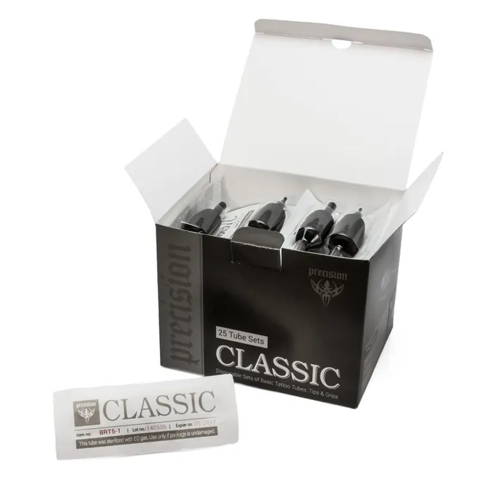 Classic Tube Grip Sets 34 Black Disposable Grip Box of 25 Precision Male Sex Toys