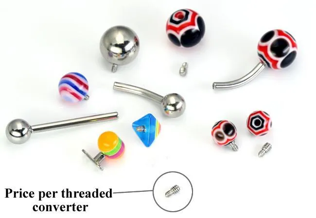Converter Post Convert 14g External to Internal 12mm Threaded Jewelry Painful Pleasures Vibrators Converter Post Convert 14g External to Internal 12mm Threaded Jewelry Painful Pleasures Vibrators