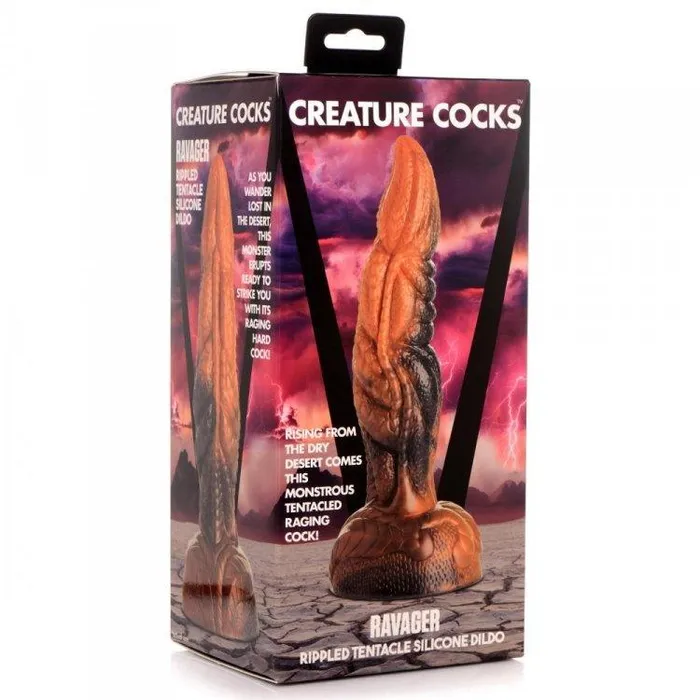 CREATURE COCKS Ravager Rippled Tentacle Silicone Dildo XR Brand Dildos