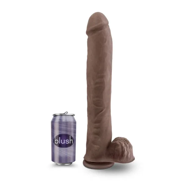 Dildos Blush Big Daddy 14 Inch Dual Density Suction Cup Dildo Chocolate