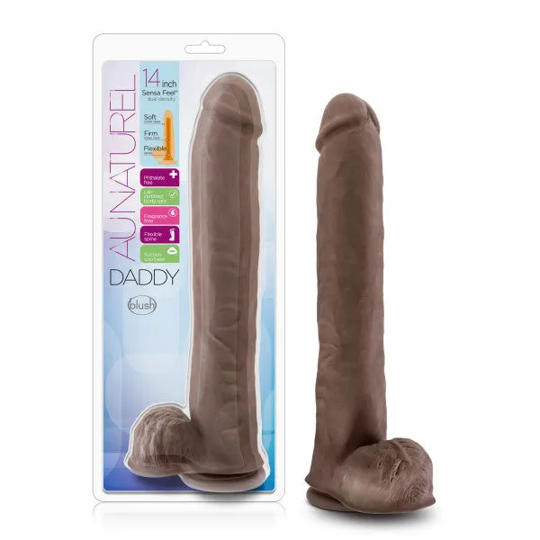 Dildos Blush Big Daddy 14 Inch Dual Density Suction Cup Dildo Chocolate