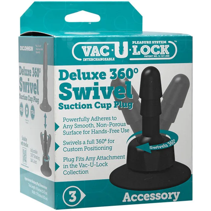 Dildos VacULock Deluxe 360 Swivel Suction Cup Plug Doc Johnson