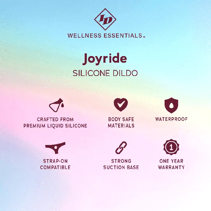 Dildos Westridge Laboratories Inc ID Wellness Essentials Joyride Silicone Dildo Blue