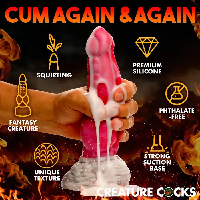 Dildos XR Brands The Phoenix Squirting 9 inch Silicone Fantasy Dildo