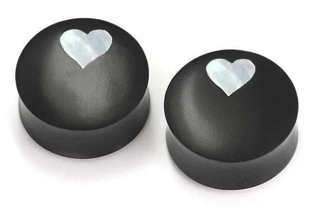 Elementals Organics Anal Areng Wood with MOP HEART Inlay Double Flare Solid Natural Plug 12mm 34mm Price Per 1 Elementals Organics Anal Areng Wood with MOP HEART Inlay Double Flare Solid Natural Plug 12mm 34mm Price Per 1